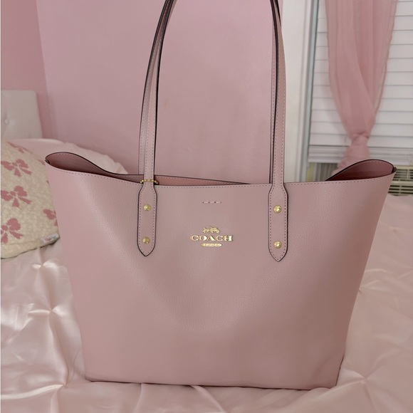 Coach pink tote - Picture 1 of 4